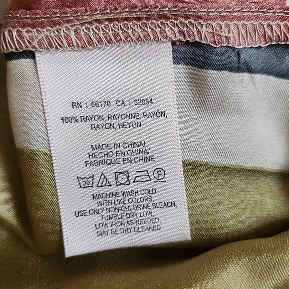 Akemi + Kin Blouse Anthropologie Geometric Multicolor with Embroidery Women's XS - Picture 6 of 8